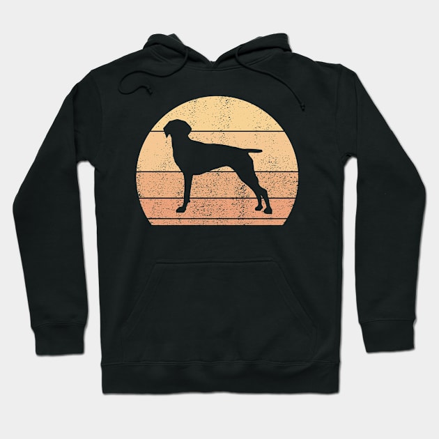 Retro Sunset Old Danish Pointer Hoodie by Shirtjaeger